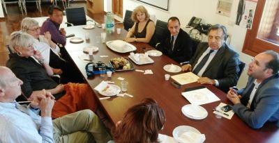 Delegazione americana in visita alla sede dell'Ordine dei giornalisti.