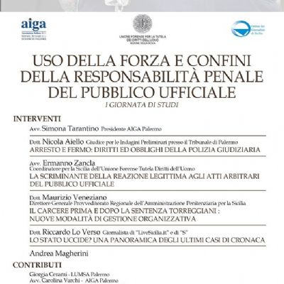 Convegno 'Uso della forza e responsabilitÃ  pubblico ufficiale' 